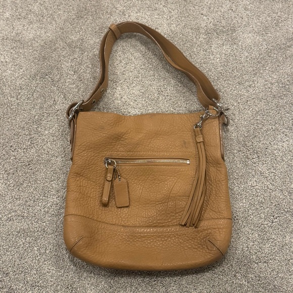 Coach Camel Brown Soft Pebble Leather Bag  L0693-F03796 - Picture 2 of 15